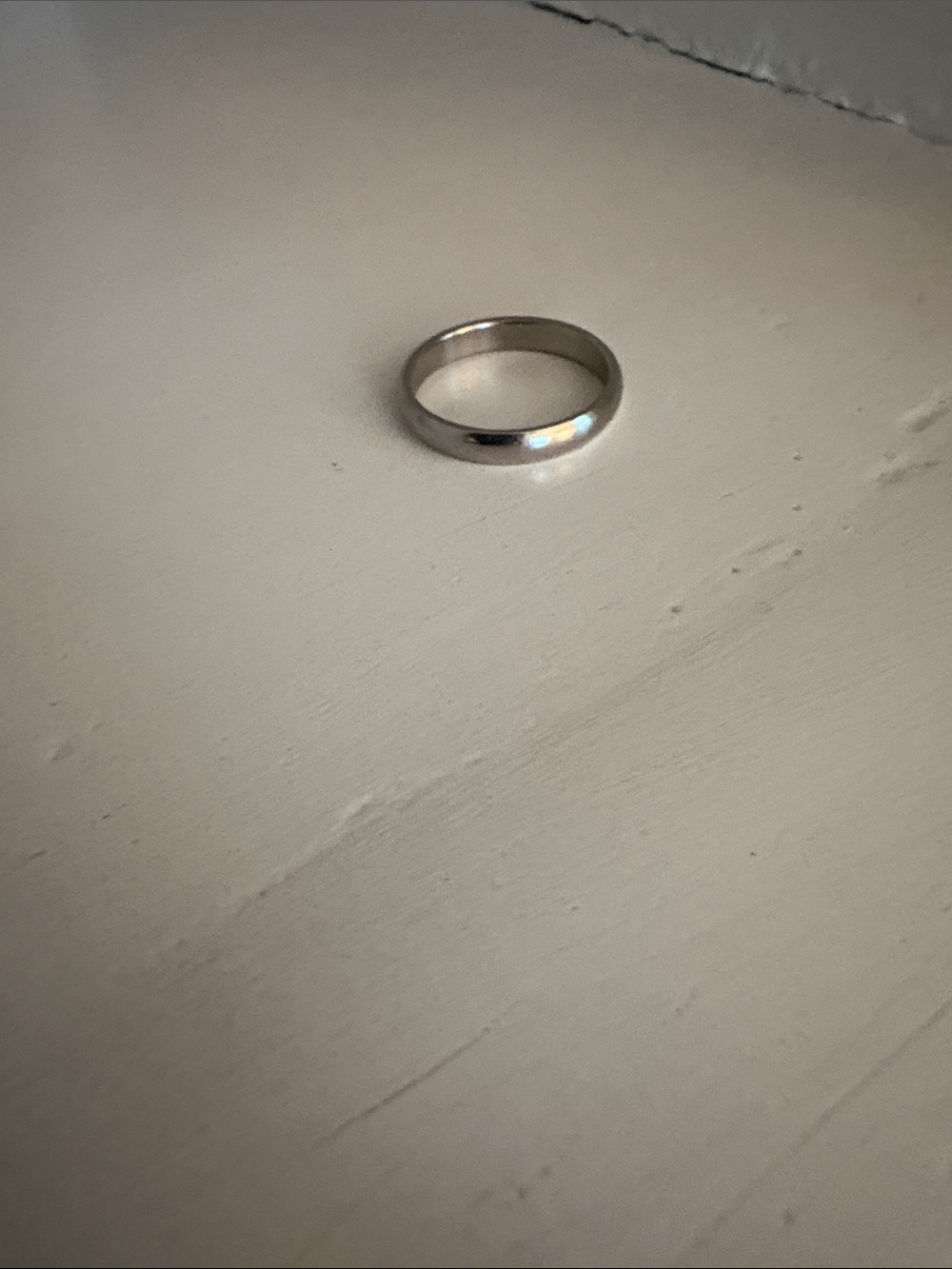 14k White Gold Band Ring Size 4.75 - Picture 3 of 6